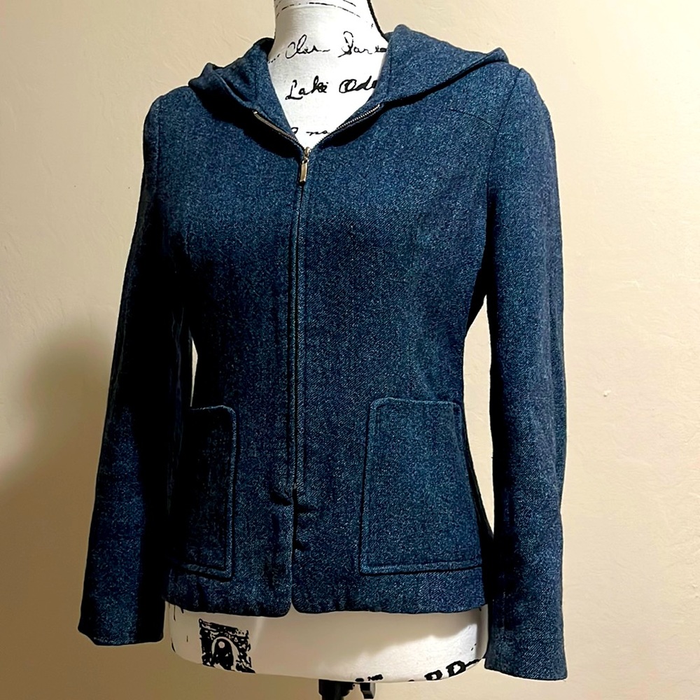Navy Blue Pamela hoodie Jacket